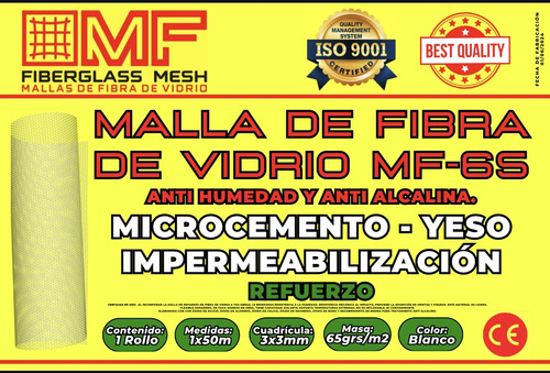 Malla Fibra De Vidrio Microcemento Impermeabilización 3x3mm