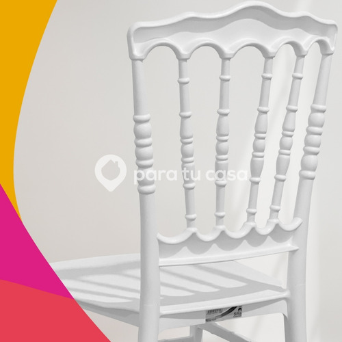 Pack X 4 Sillas Plásticas Apilable Colonial Eventos Quality
