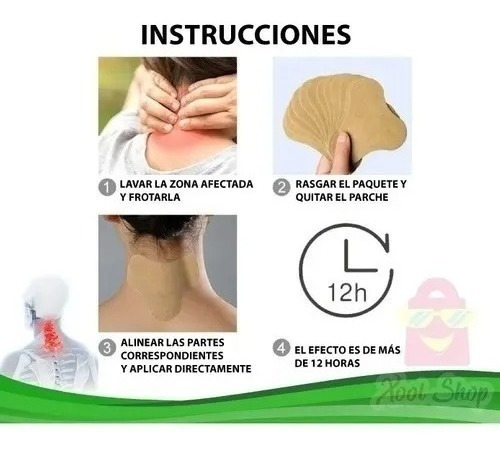 Parche Cómodo Dolor Vértebra Cervicales Cuello 10 Parches