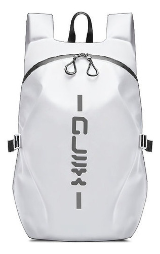 Mochila Impermeable Para Laptop Con Fiambrera Y Tazon Viaje Blanco/verde Liso