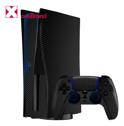 Ps5 Skin Fibra De Carbono - Protector - Decorativo