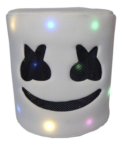 Mascara Con Luz Led Dj Marshmello Cosplay Casco Blanco