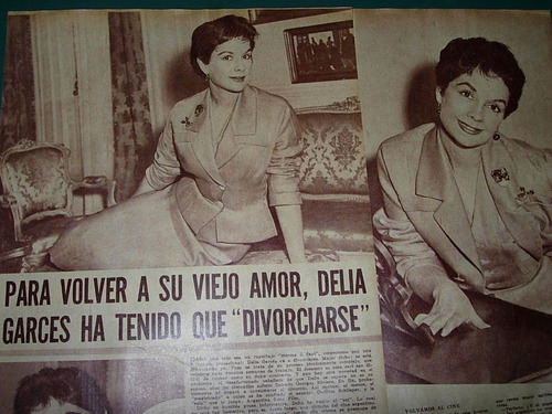 Delia Garces Viejo Amor Clipping Revista Radiolandia