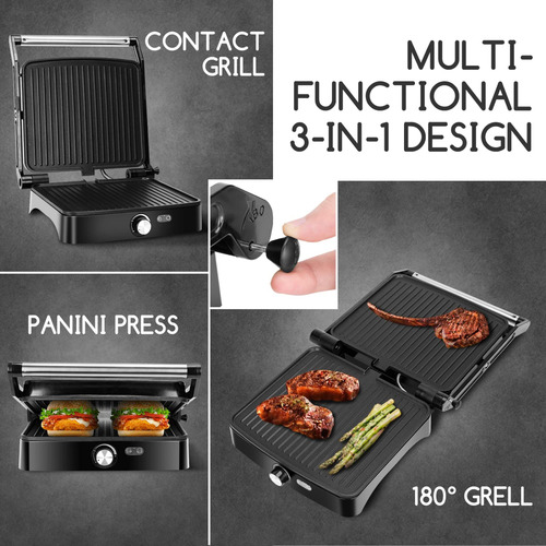 Sandwichera De 4 Rebanadas 1200 W Con Placas Antiadherentes