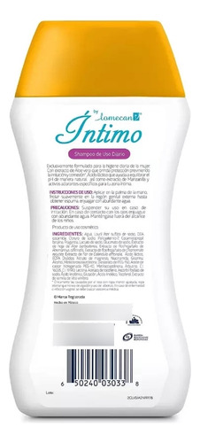 Shampoo Íntimo Aclarante 200ml Lomecan