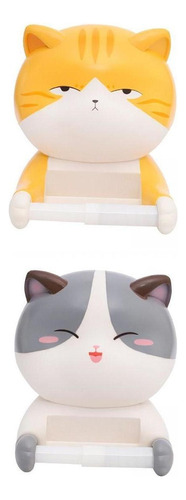 2pcs Novedad Lindo Gato Soporte De Papel Higiénico Baño