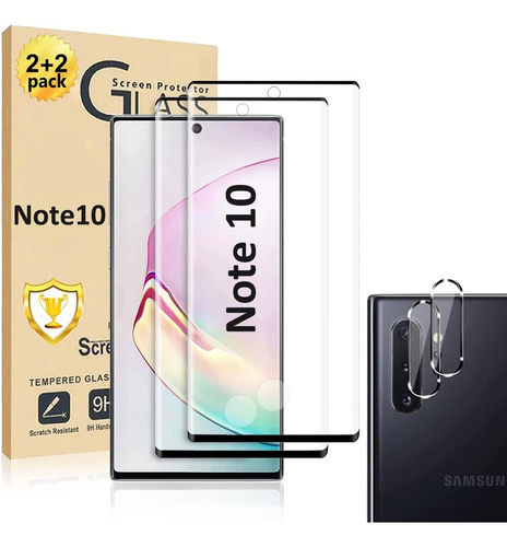 Protector De Pantalla Para Galaxy Note 10 Paquete De 2 Prote
