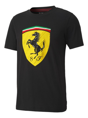 Remera Ferrari Puma Sf Race Big Shield 597956 Neg / Gris