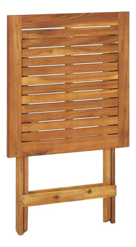 Mesa De Jardín Plegable 23.6 X23.6 X29.5 Madera De Acacia Color Café