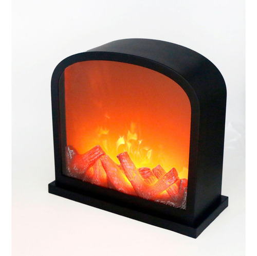 Pequeña Y Acogedora Linterna Para Chimenea, Troncos Realist