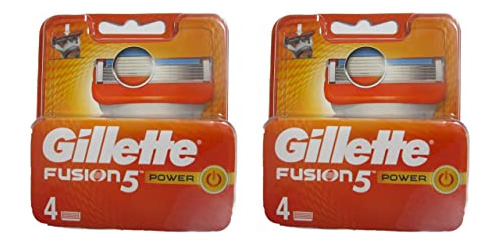 8 Cuchillas De Afeitar Gillette Fusion Power - Paquete De Re