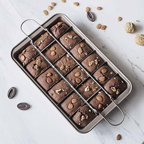 Bandeja De Horno Brownie Pan Antiadherente Con Separadores A