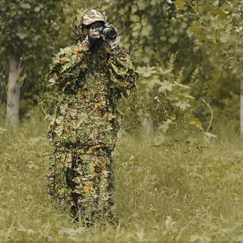 Roupa Camuflada Sniper Ghillie 3d Até 1,70 Alt, Caça Airsoft