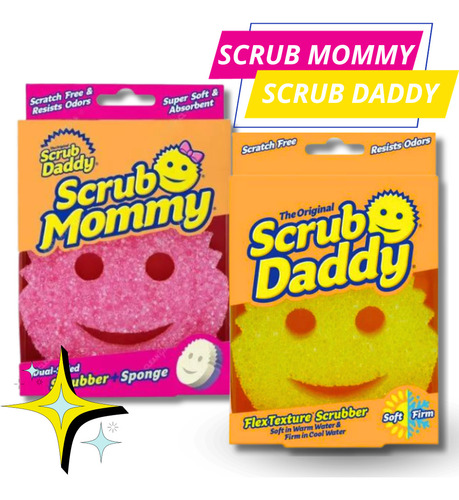 Pack Esponja Scrub Daddy + Scrub Mommy