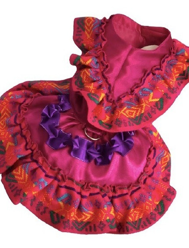 Vestido Para Perrita  Rosa, Raza Pequeña, Cambaya 