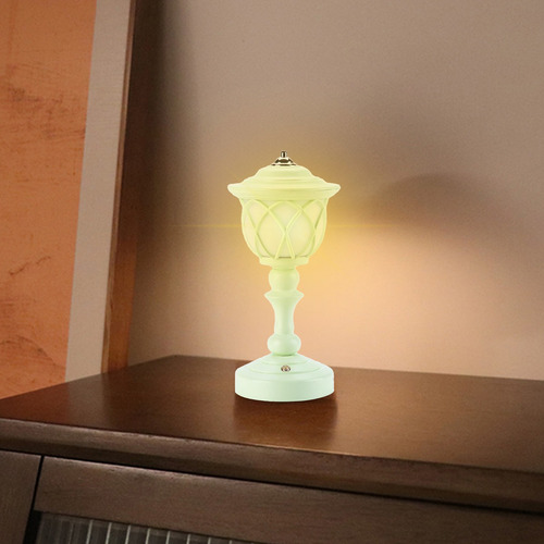 Lámpara De Mesa Retro Con Luz Nocturna En Forma De C, Recarg