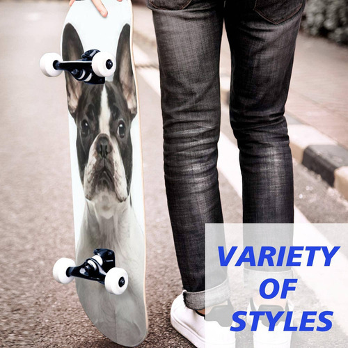 Skateboards Primer Plano De Un Bulldog Francés Mirando A L. Color Color2