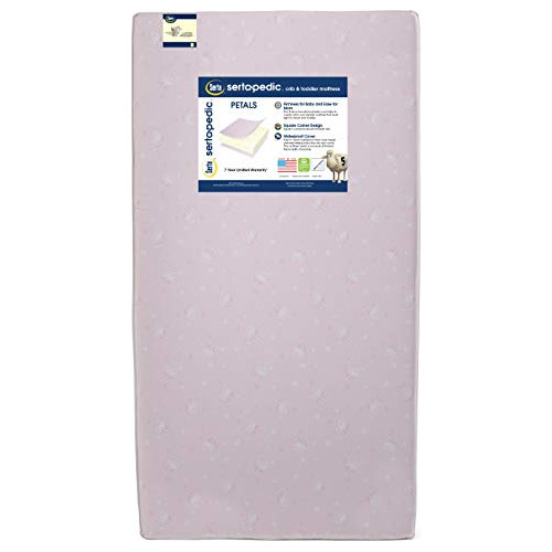 Serta Pedic Petals Cuna Y Niño Colchon Rosa