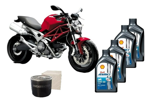 Kit Service Ducati Monster 696 Filtro De Aceite + Aceite 