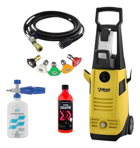 Kit Lavadora Alta Pressão 1800w Tekna + Mangueira Snow Foam