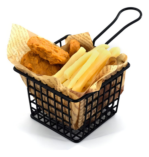 Canasto Cesta Exhibidor Alimentos Papas Fritas 10*10*7.5cm
