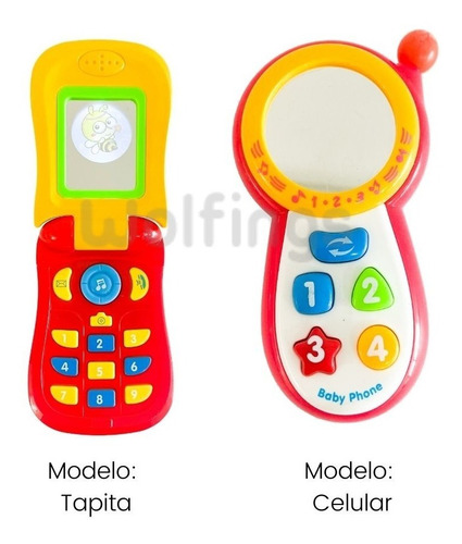 Telefono Celular De Juguete Infantil Con Sonido Niños Bebes