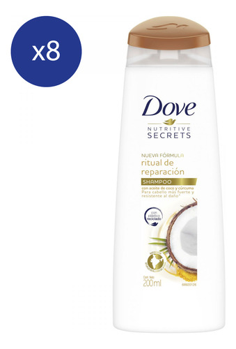 Pack Shampoo Dove Nutrive Secret Ritual De Reparación 200ml