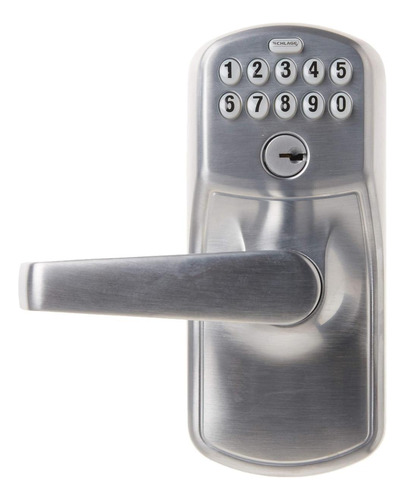 Schlage Fe575 Ply 626 Ela Plymouth Entrada Con Teclado Con Y Plateado