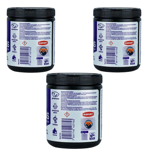 3 Crema Quita Gotas Vidrios Cristales Margrey 300 Ml C/u