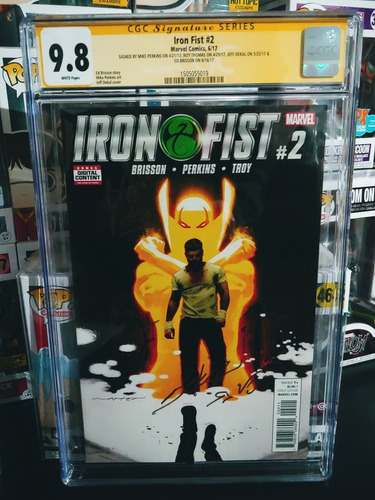 Comic Iron Fist Graduado-firmado Por Creadores Mike Perkins 