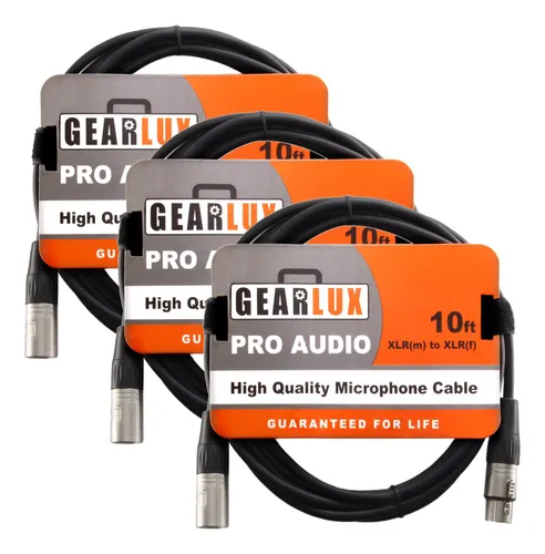comprar Gearlux Cable De Micrófono Xlr, Totalmente Balanceado, Ma...
