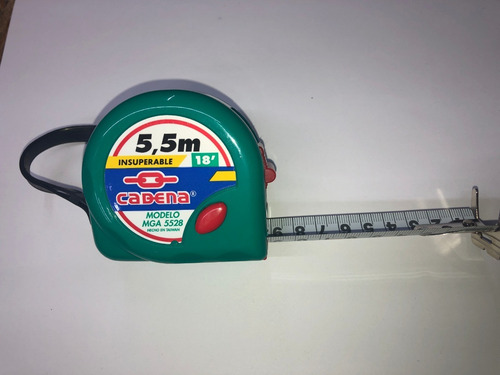 Imagen 2 de 3 de Flexometro Cadena 5.5 Mts Mga5528 Doble Vista Cinta Ancha *