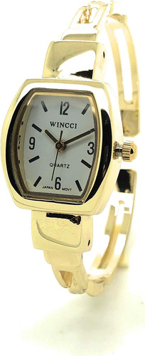 Wincci Ladies Square Skinny Metal Bangle Cuff Reloj De Moda 