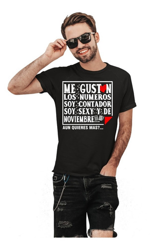 Camiseta Negra De Hombre Original Para Fiestas Contaduria No
