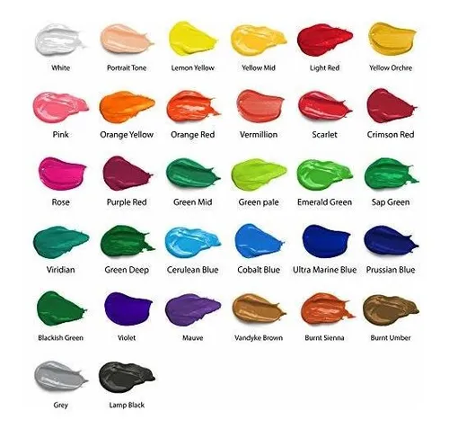 Pintura De Tela Juego De Pintura Gouache - Kit De 32 Colores
