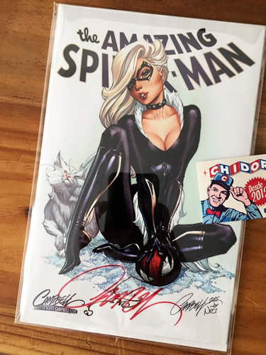 Comic - Amazing Spider-man #14 Scott Campbell Blackcat Firma