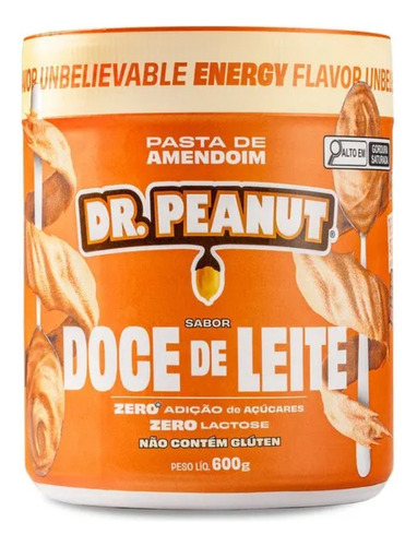 Pasta De Amendoim Dr Peanut Novos Sabores Whey Gourmet 600g Sabor Doce De Leite
