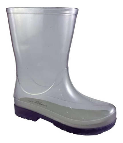 Bota Galocha Infantil Menina Transparente Worldcolors 149.01