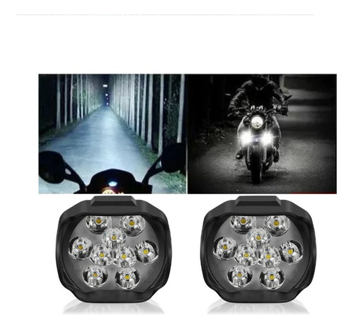 Faro 9 Led Auxiliar Para Moto Auto Cuatriciclo - Sansoled