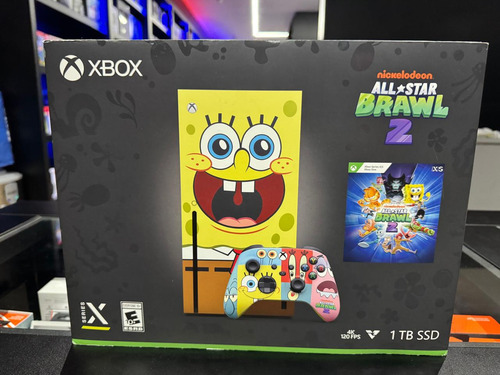 Microsoft Xbox Series X 1tb Nickelodeon All-star Brawl 2 Special Edition Bundle Sponjebob