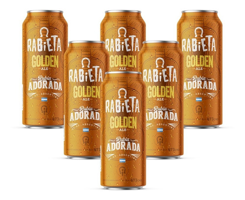 Cerveza Rabieta Golden Ale 473cc Pack X6 Latas