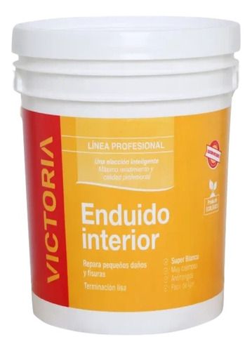 Enduido Interior Victoria 20 Lts Oferta! Gema Pintureria