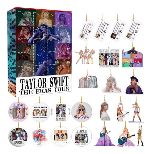 Caja Con Colgante Acrílico Taylor Alison Swift, 24 Piezas