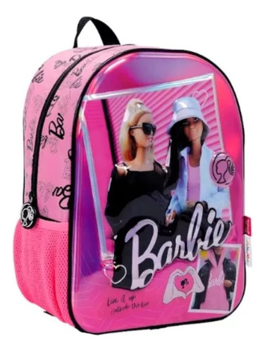 Mochila Espalda 14 Barbie Rosa Barbie Girl Relieve