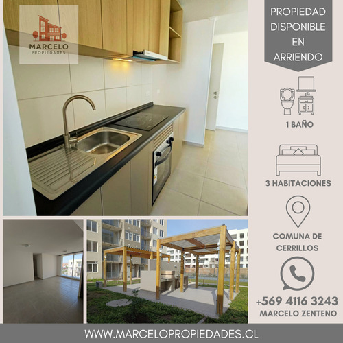 Arriendo Departamento 3d+1b, Comuna De Cerrillos. Codigo #10