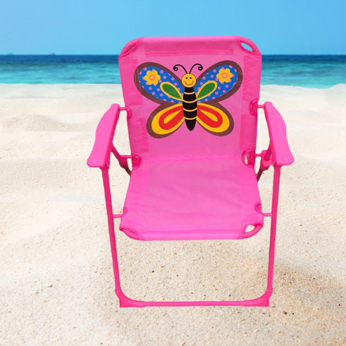 Kids Camping Folding Chair Portable Seat For Sporting Pink