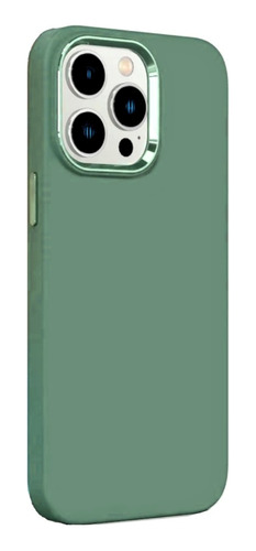 Funda Para iPhone 15 Pro 15 Pro Max Silicona Botón Cromada