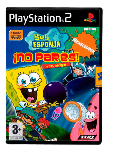 Juego Bob Esponja No Pares Ps2 - Físico En Caja