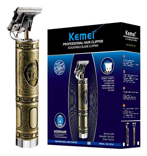 Aparador De Pelo Kemei Km-1974a Dourado 127/220v