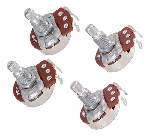 Potenciómetro De Guitarra Pot A500k B500k 4-pack Set 24mm Yy